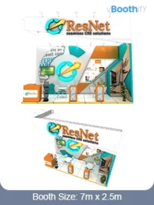 3D Model | Travel Technology | L Shape Booth