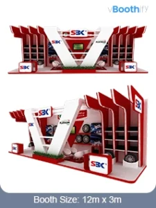 3D Model | Automotive Booth Design | Customization Available