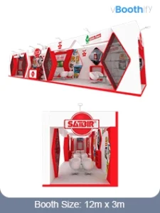 3D Model | Automotive Accessories Custom Wood Booth